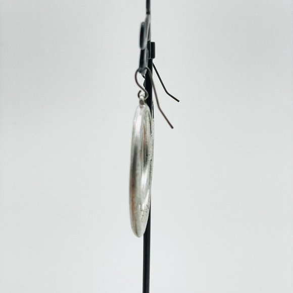 Double Hoop Pierced Earrings Silver Tone Boho Festival Party Hippie Classic - Picture 6 of 8